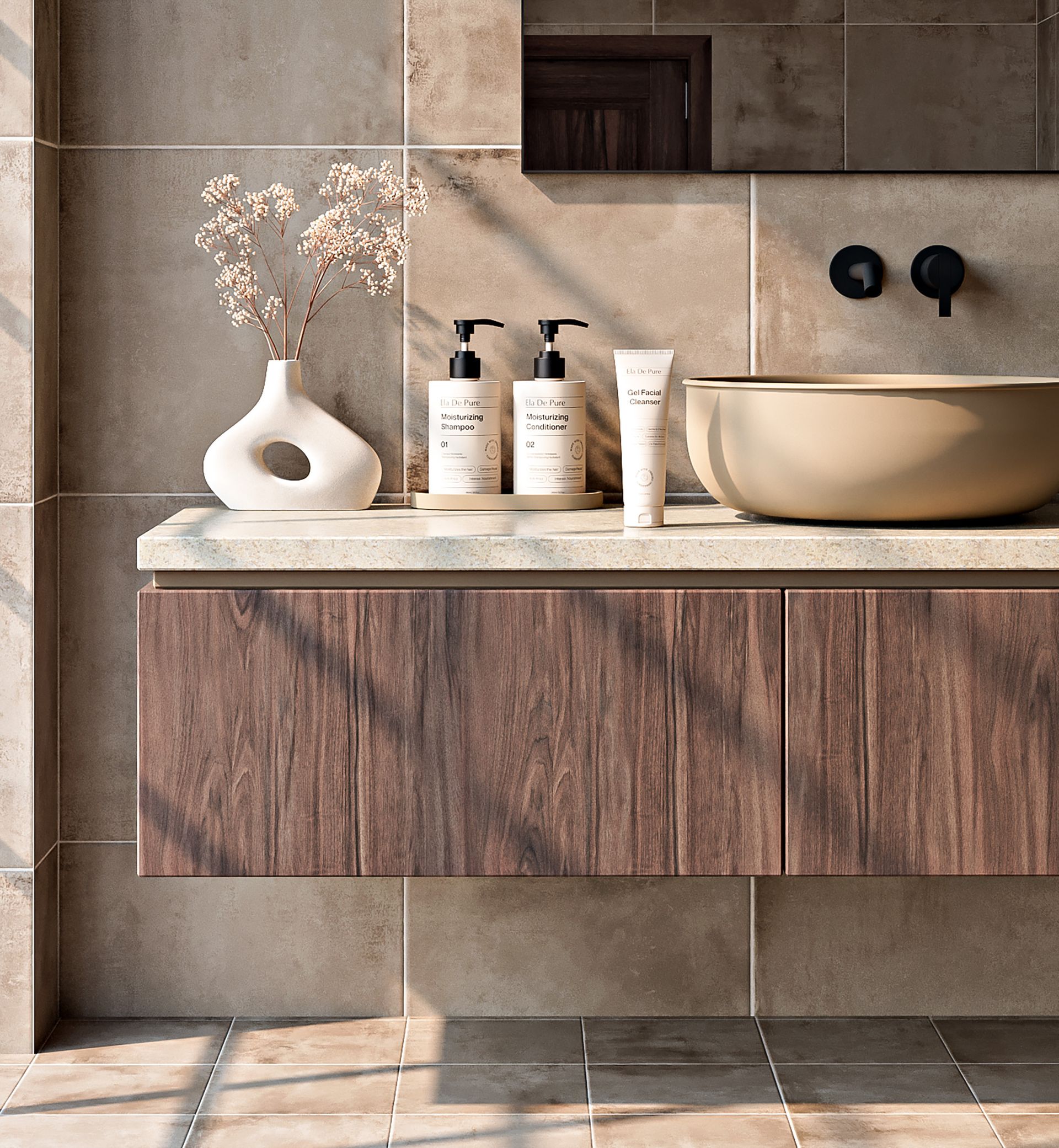 Warm neutral bathroom inspiration